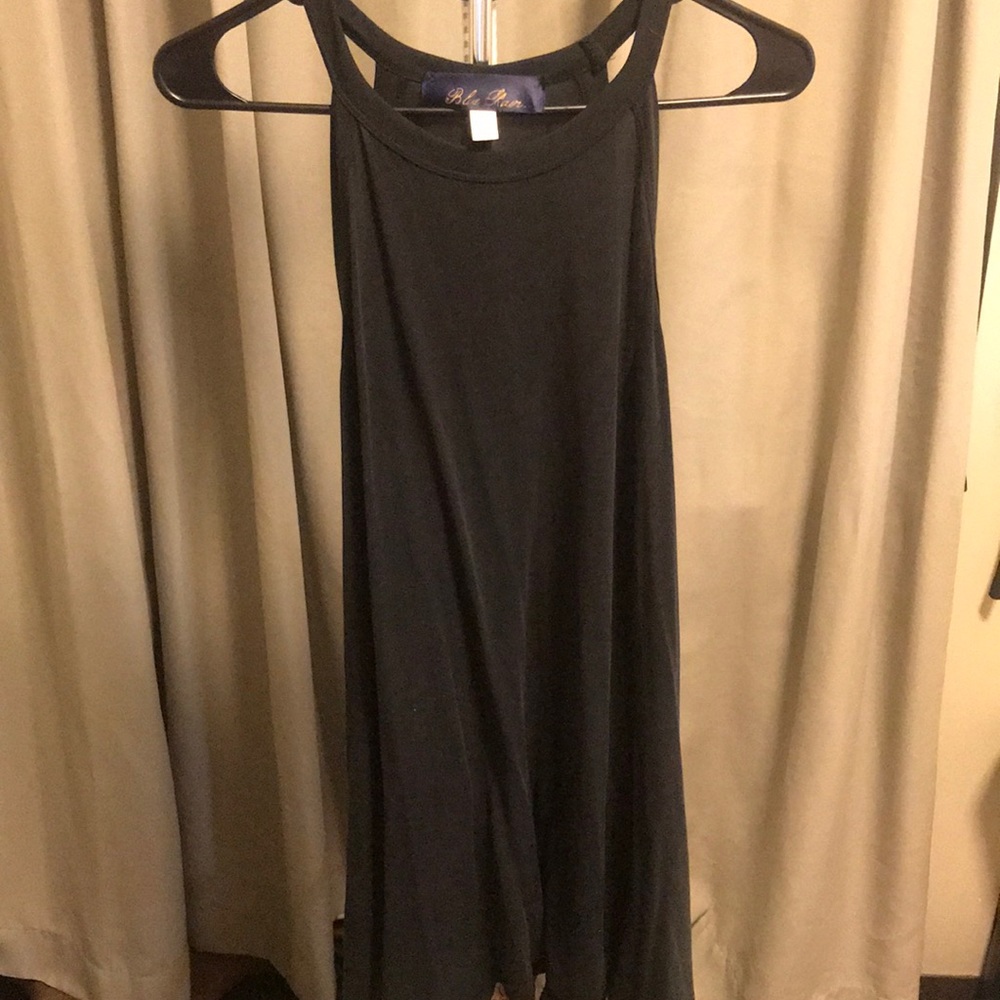 Francesca’s Black Halter T-shirt Dress